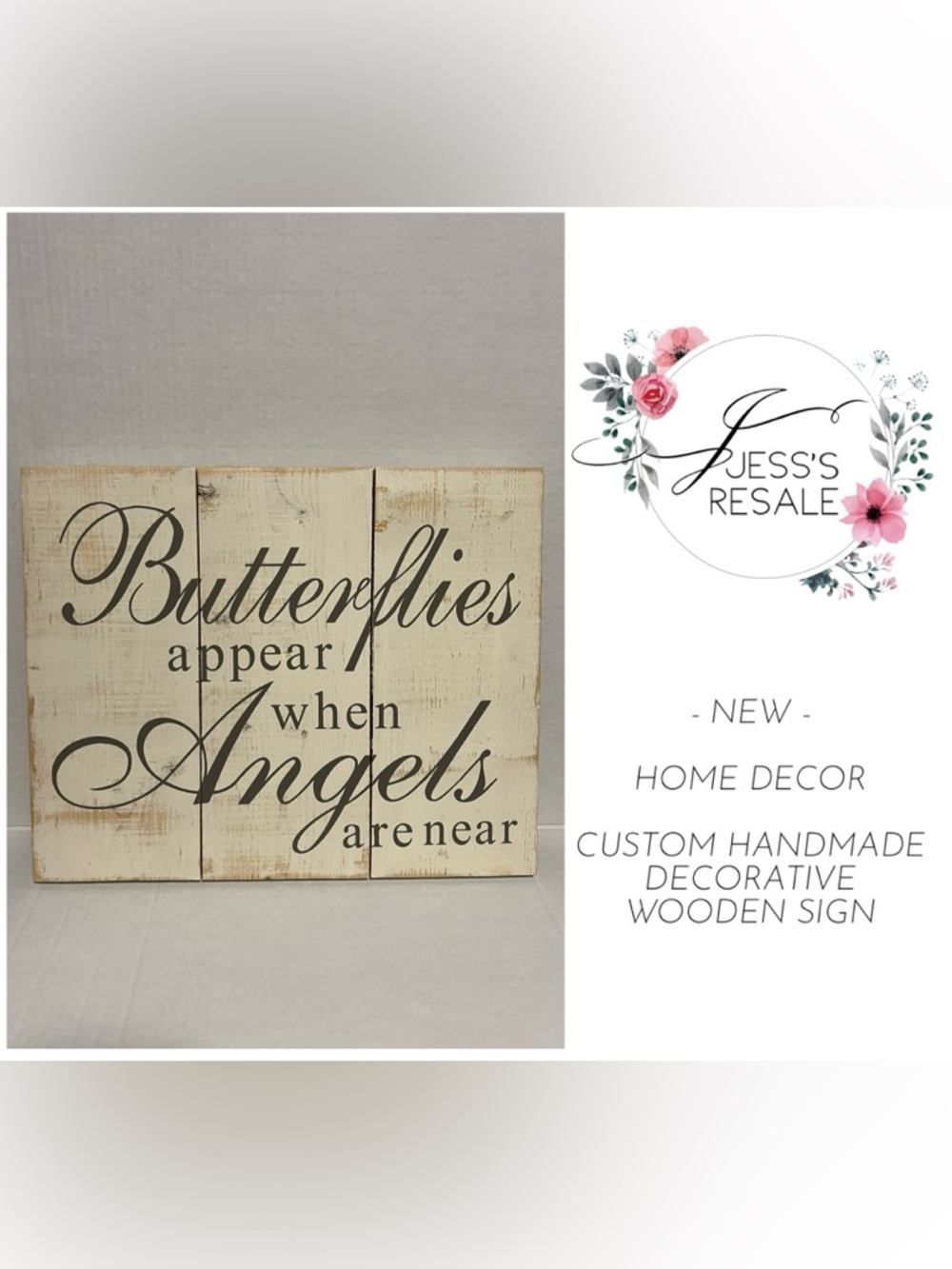 HOME DECOR - NEW - CUSTOM HANDMADE DECORATIVE MEMORIAL SOLID WOODEN SIGN